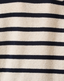 Fabric image thumbnail - Jumper 1234 - Navy and Beige Striped Cashmere Sweater