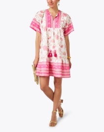 Look image thumbnail - Bella Tu - Pink Marigold Print Peasant Dress