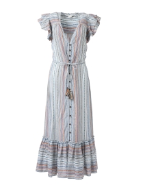 Tinzia Light Blue Stripe Midi Dress