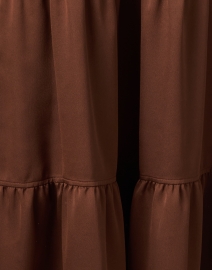 Fabric image thumbnail - Lafayette 148 New York - Selma Brown Satin Tiered Dress