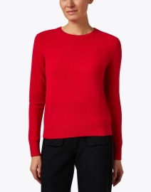 Front image thumbnail - White + Warren - Red Cashmere Sweater