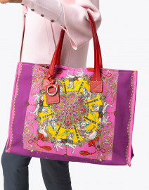 Look image thumbnail - Rani Arabella - Pink Toy Horses Tote Bag