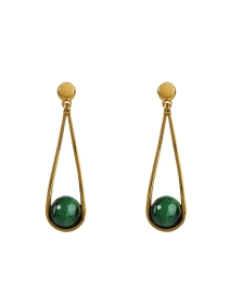 Mini Ipanema Green Stone Drop Earrings