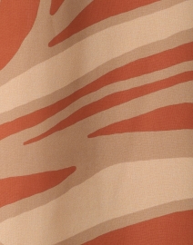 Fabric image thumbnail - Santorelli - Kiana Burnt Orange and Beige Printed Blouse
