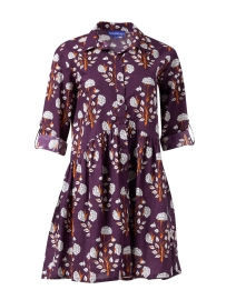Product image thumbnail - Ro's Garden - Deauville Purple Printed Shirt Dress
