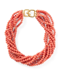 Product image thumbnail - Kenneth Jay Lane - Coral Multi Strand Necklace