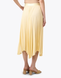 Back image thumbnail - BOSS - Exala Yellow Pleated Skirt