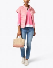Look image thumbnail - Cortland Park - Palm Beach Blush Pink Puffer Jacket