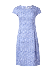 Product image thumbnail - Peserico - Blue and White Print Cotton Dress