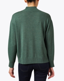 Back image thumbnail - Repeat Cashmere - Green Asymmetrical Wool Sweater