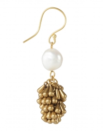 Megan Park - Gilden Freshwater Pearl and Gold Drop Earrings