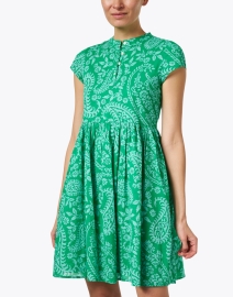 Front image thumbnail - Ro's Garden - Feloi Green Paisley Print Dress