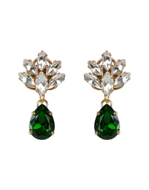Product image thumbnail - Anton Heunis - Emerald Green Crystal Drop Earrings