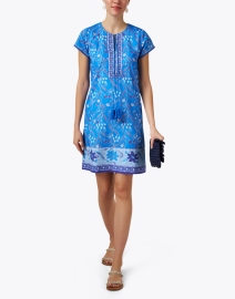 Look image thumbnail - Bella Tu - Audrey Blue Floral Print Cotton Dress