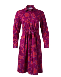 Product image thumbnail - Rosso35 - Pink Floral Cotton Shirt Dress