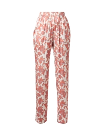 Coral and White Floral Pant