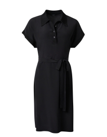 Product image thumbnail - Joseph - Rosemoore Black Silk Polo Dress