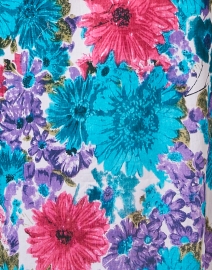 Fabric image thumbnail - Loretta Caponi - Elena Blue Floral Print Dress