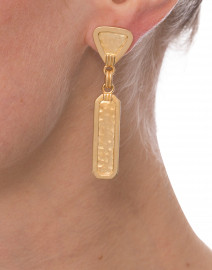 Hammered Matte Gold Door Knocker Earrings