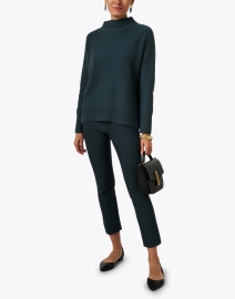 Look image thumbnail - Vince - Teal Boiled Cashmere Sweater