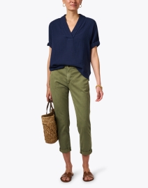 Look image thumbnail - AG Jeans - Caden Green Stretch Cotton Pant