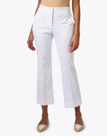 Front image thumbnail - Piazza Sempione - Carla White Flare Ankle Pant