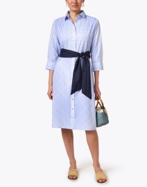 Look image thumbnail - Hinson Wu - Riley Blue and White Gingham Cotton Dress