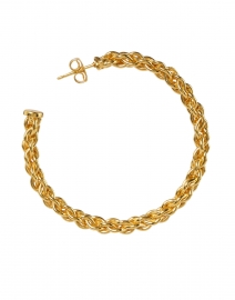 Back image thumbnail - Sylvia Toledano - Gold Chain Small Hoop Earrings