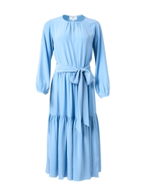 Product image thumbnail - Soler - Pauline Light Blue Silk Dress