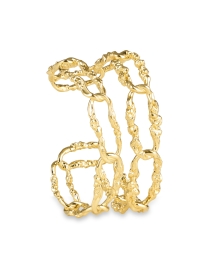 Back image thumbnail - Alexis Bittar - Gold Link Double Cuff Bracelet