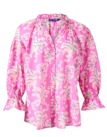 Ro's Garden - Rachel Pink Print Cotton Blouse