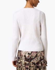 Back image thumbnail - White + Warren - White Pearl Cashmere Sweater