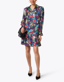 Look image thumbnail - Tara Jarmon - Rogette Blue Multi Floral Dress