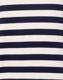 Sail to Sable - Navy and Ivory Striped Cotton Sweater