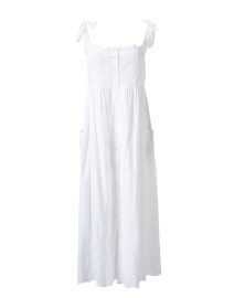 Juliet Dunn - White Embroidered Cotton Dress