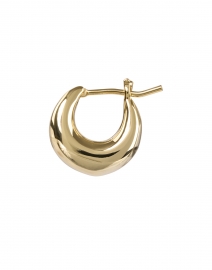 Back image thumbnail - Loeffler Randall - Adeline Gold Mini Dome Hoop Earrings