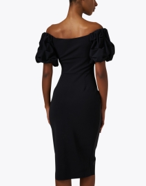Back image thumbnail - Chiara Boni La Petite Robe - Gavril Black Off-the-Shoulder Dress
