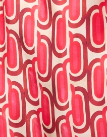 Fabric image thumbnail - Seventy - Red Geometric Print Silk Dress