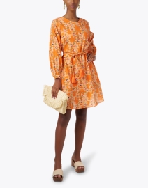 Look image thumbnail - Ro's Garden - Dorotea Orange Floral Dress