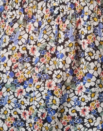 Fabric image thumbnail - Veronica Beard - Lowell Multi Floral Silk Blouse 