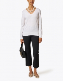 Look image thumbnail - Vince - Weekend Off White Cashmere Sweater