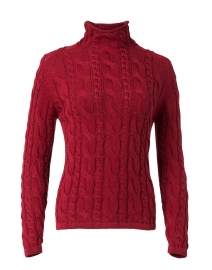 Russet Red Cotton Cable Sweater