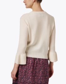 Back image thumbnail - Allude - Cream Wool Cashmere Sweater 