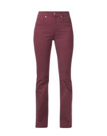 Product image thumbnail - Veronica Beard - Beverly Burgundy High Rise Flare Stretch Jean