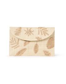 Sadie Embroidered Straw Clutch