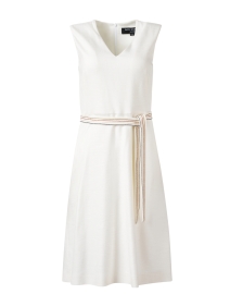 White Belted Dress