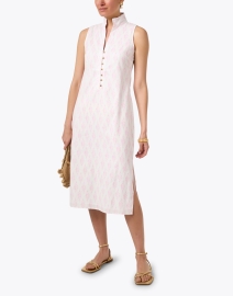 Look image thumbnail - Sail to Sable - Pink Print Cotton Linen Tunic Dress