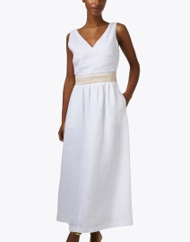 Front image thumbnail - Purotatto - White Linen Dress