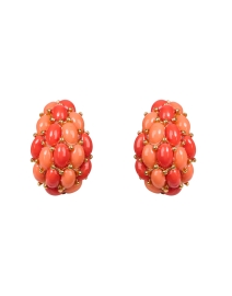 Gold and Coral Clip Earring