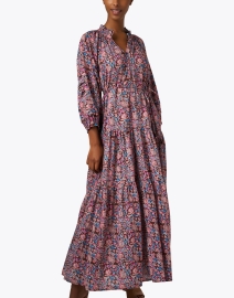 Front image thumbnail - Apiece Apart - Trinidad Brown Multi Print Cotton Dress